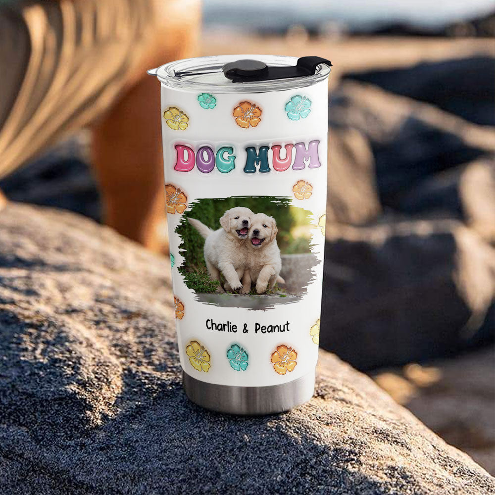 Personalized Custom 3D Inflated Effect Summer Tumbler for Dog Moms
