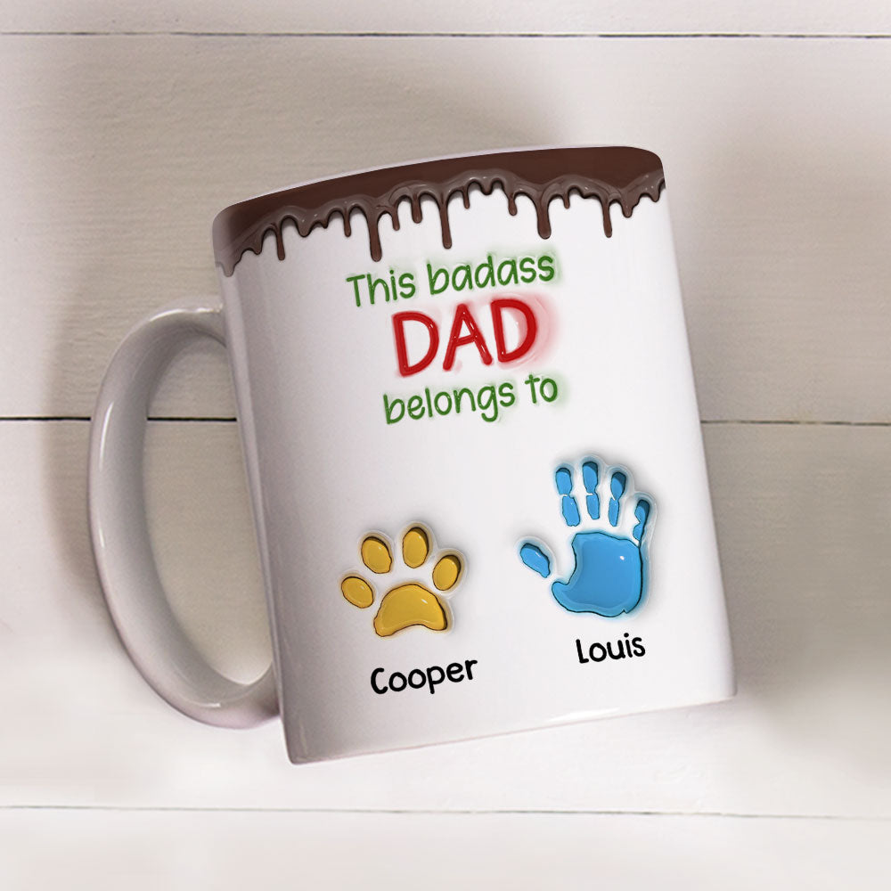 This Awesome Dad Exclusive - Personalized Custom 3D Inflated Effect 11oz Ceramic Mug