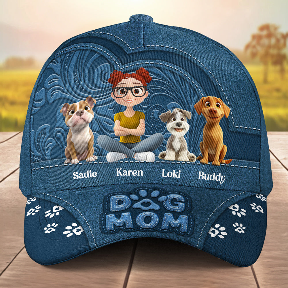 Chibi Cartoon Dog Mom - Personalized Custom Premium Comfort Classic Cap for Ultimate Sun Protection