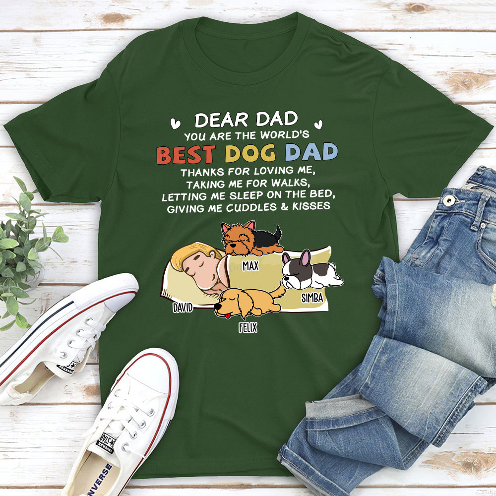 Dear Dad - Personalized Custom Unisex 5.3 oz T-shirt for Pet Lovers