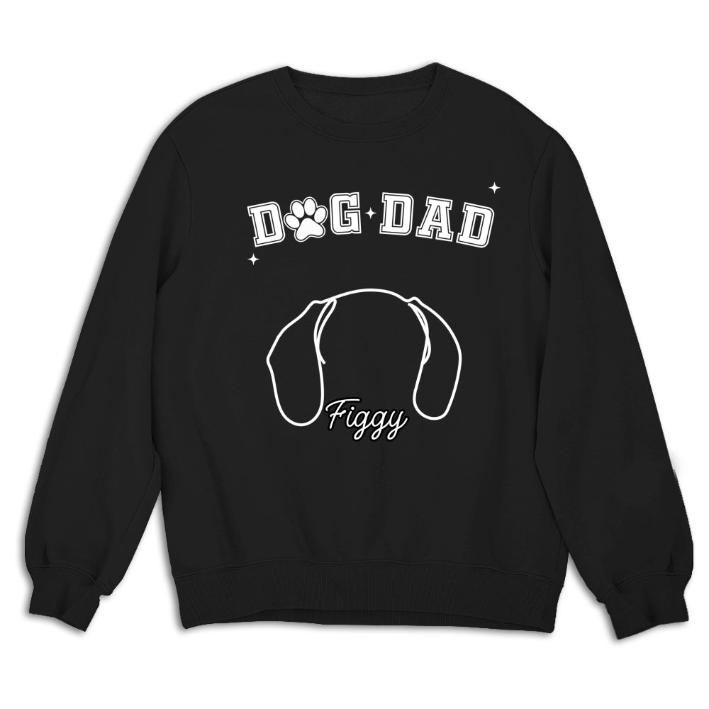 Dog Dad Mom Line - Personalized Custom Unisex 8.0 oz Sweatshirt for Pet Lovers