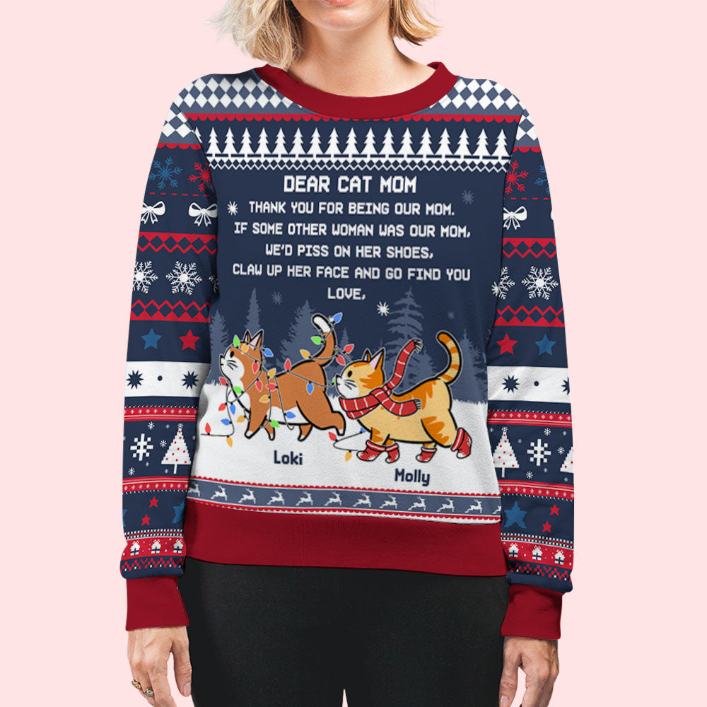 Find You - Personalized Custom All-Over-Print Unisex 8.8 oz Polyester Blend Sweatshirt - Ideal Gift for Pet Lovers