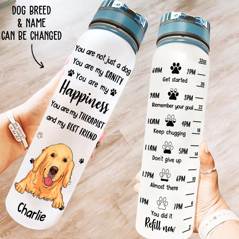 Unique Personalized Custom Dog - Themed Water Tracker Bottle for Pet Lovers