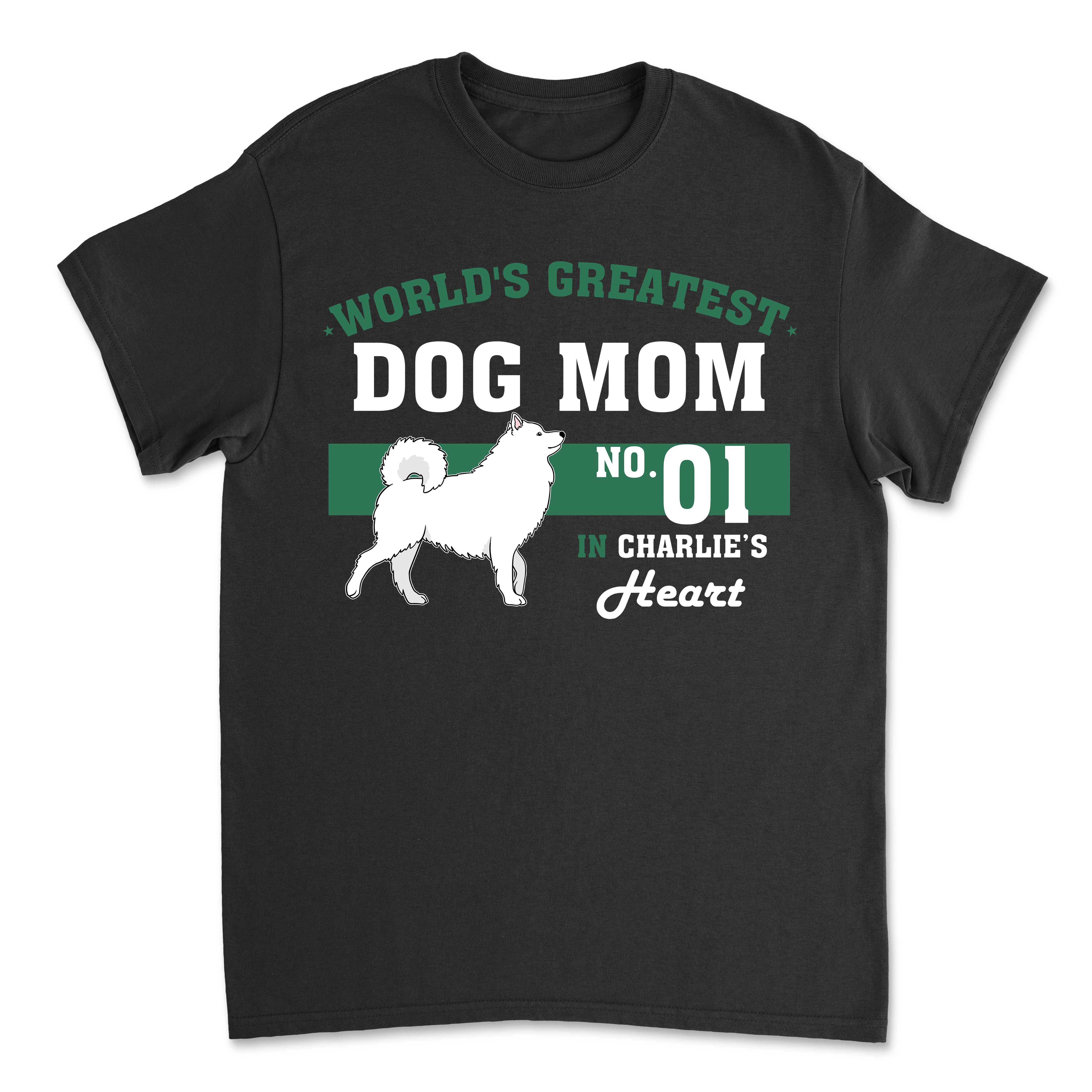 Dog Dad No.1 - Personalized Custom Unisex 5.3 oz Heavy Cotton T-Shirt