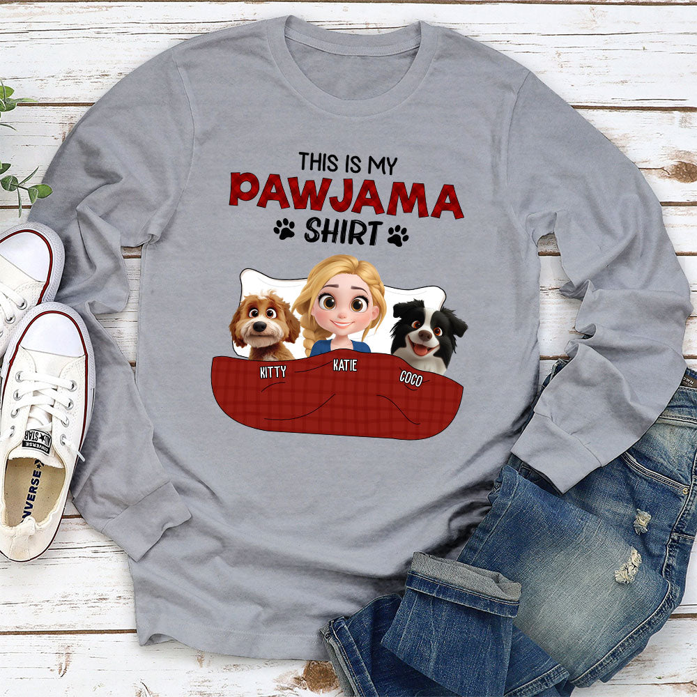 New Style Pawjama Personalized Custom Long Sleeve Unisex T-Shirt