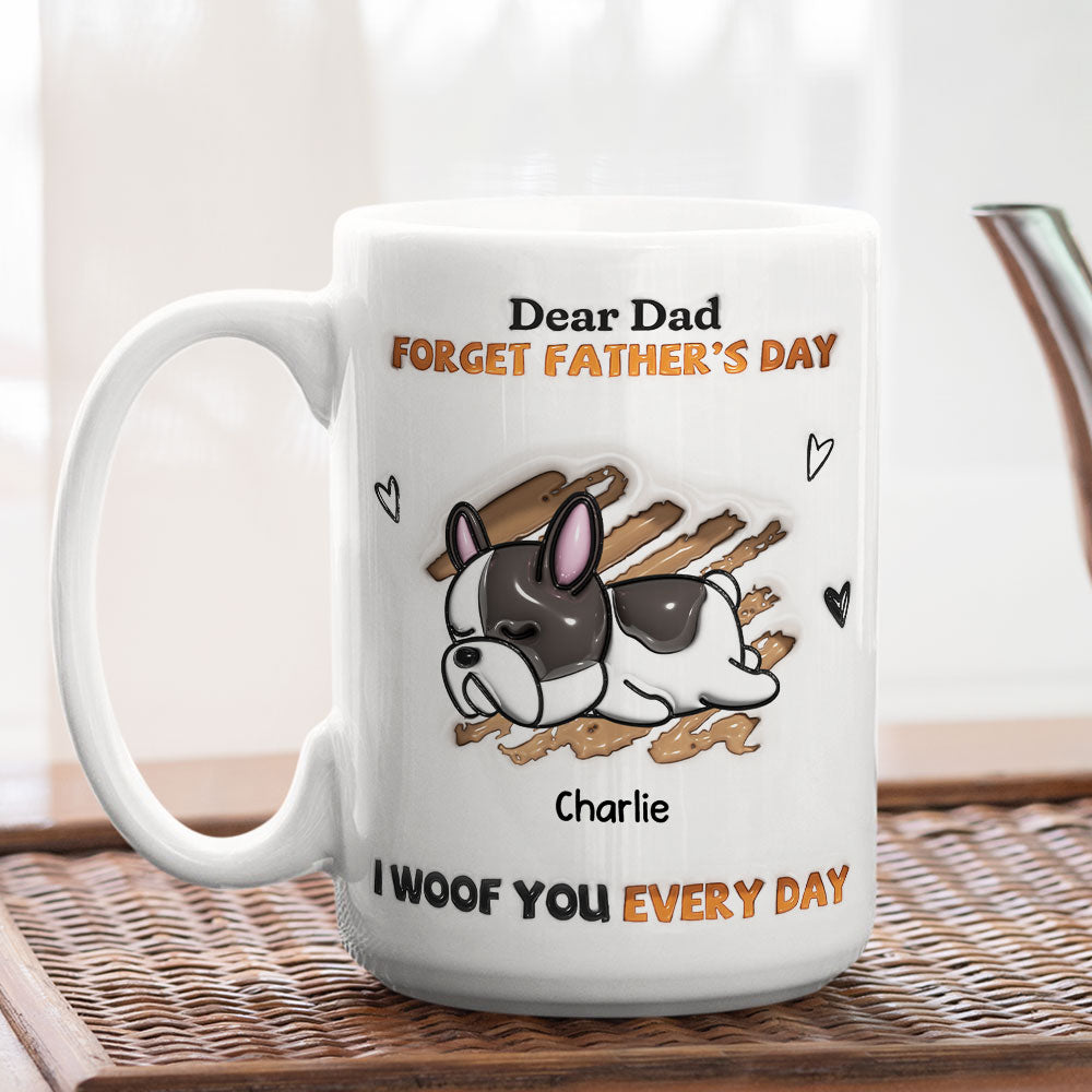 Daily Woof Love - Personalized Custom 3D Inflated Effect 11oz and 15oz Ceramic Mug