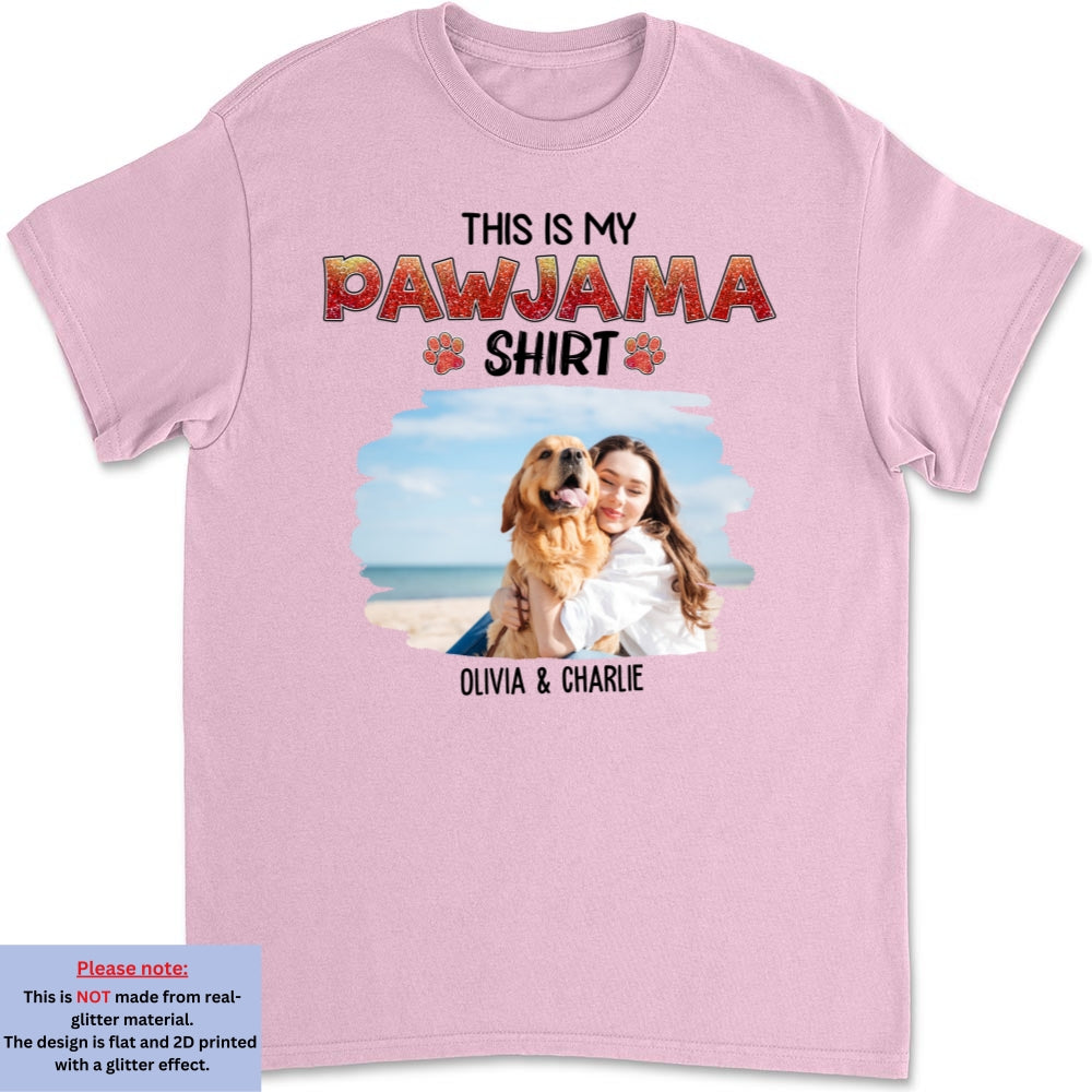 Pawjama Blink Photo - Personalized Custom Unisex 5.3 oz T-Shirt for Pet Lovers
