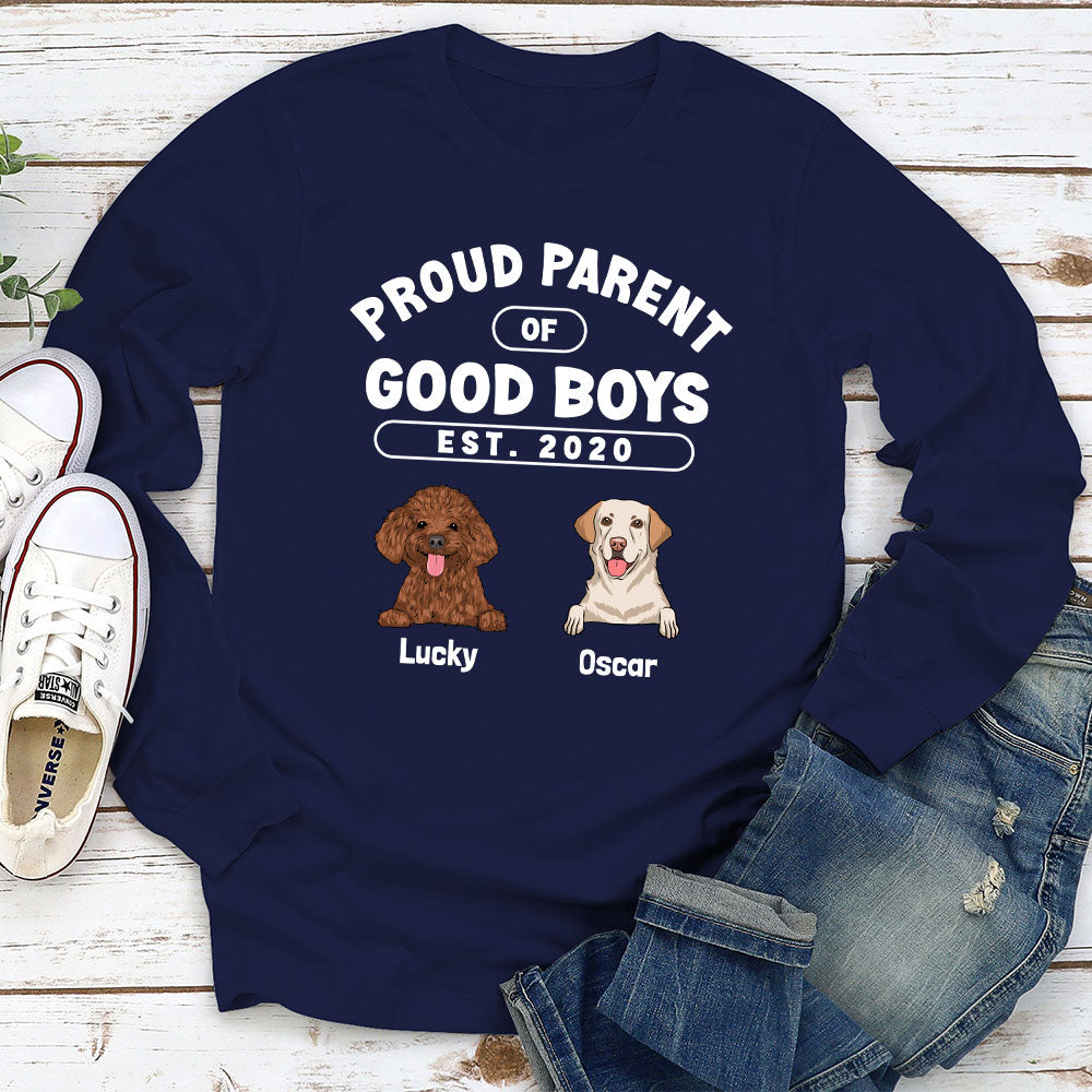 Proud Parent - Personalized Custom Long Sleeve T-shirt for Pet Lovers