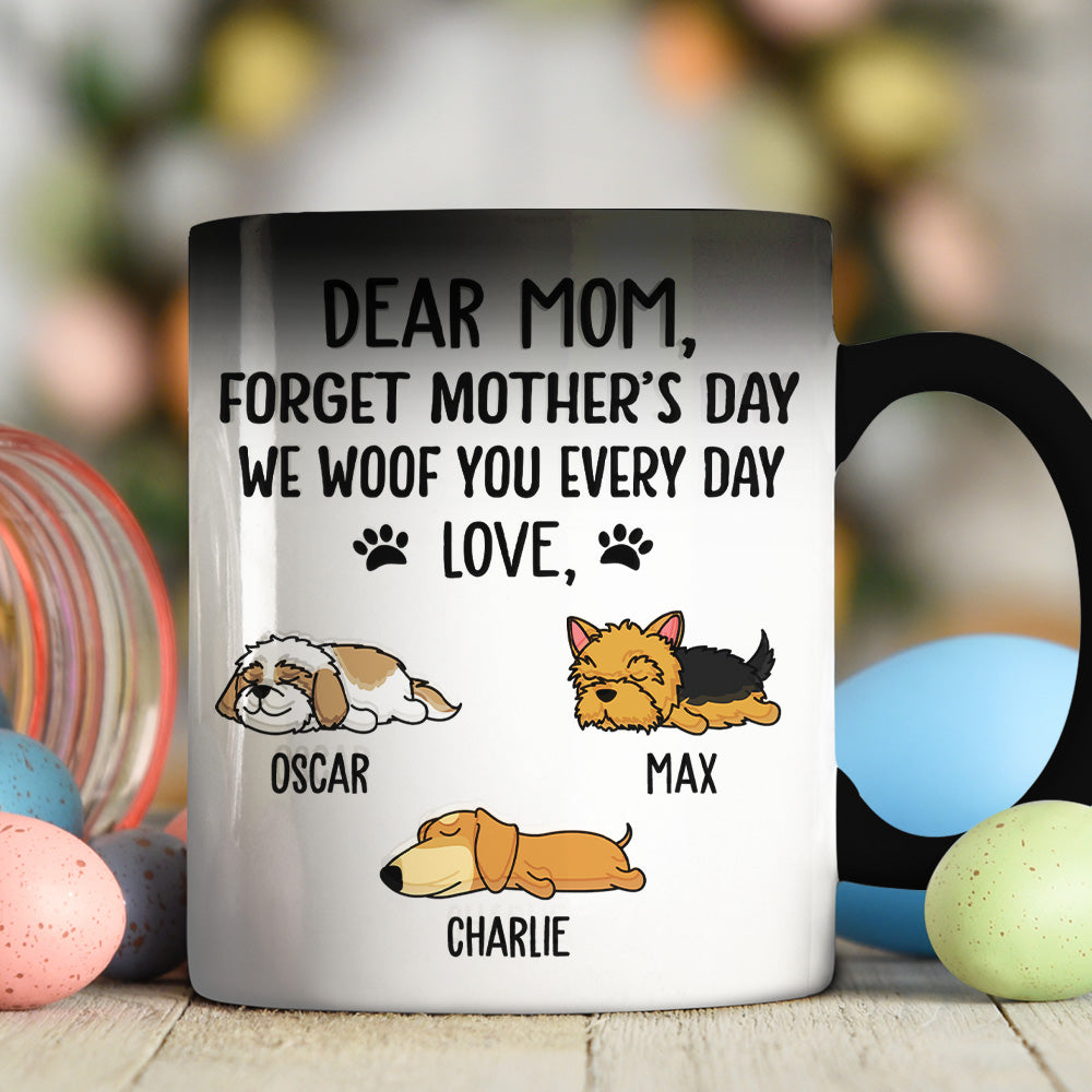 Woof You Dad - 11oz/15oz Personalized Custom Color - Changing Mug for Pet Lovers