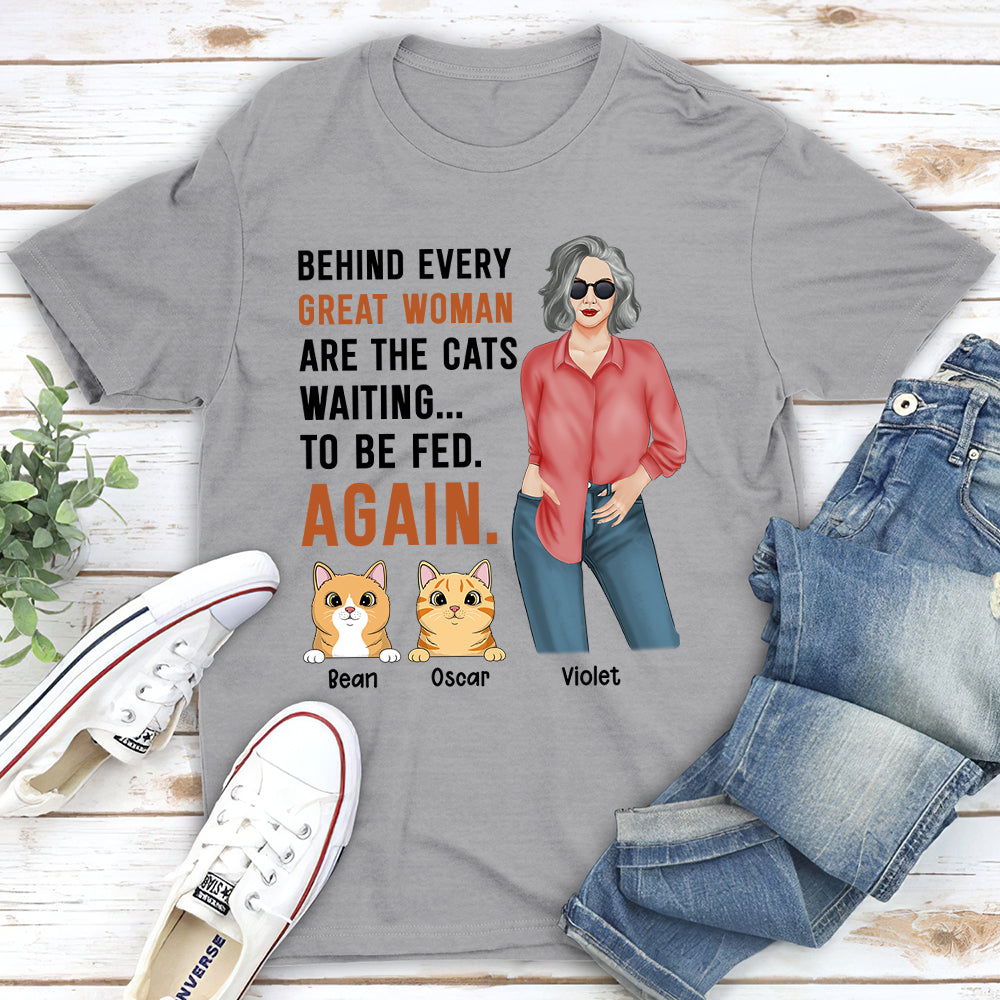 Waiting To Be Fed - Customizable Personalized Unisex T-shirt for Pet Lovers