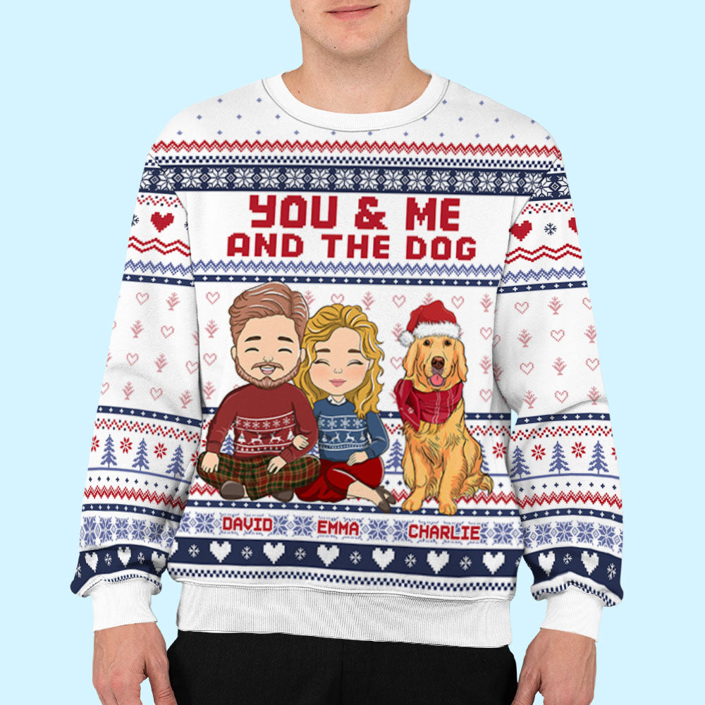 You Me And Our Dogs - Stylish Personalized Custom All-Over-Print Unisex Sweatshirt for Dog Lovers