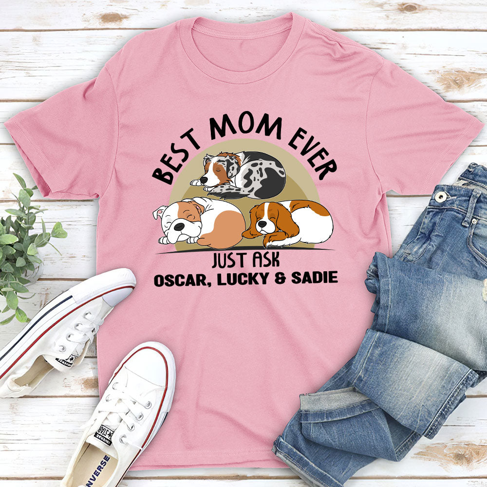 Just Ask My Dog - Personalized Custom Unisex 5.3 oz Heavy Cotton T-shirt for Pet Lovers