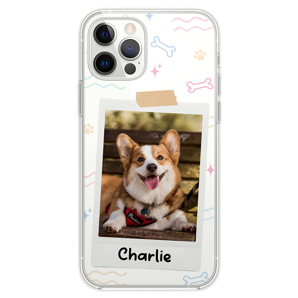 Personalized Custom Pet Photo Frame Phone Case for Dog and Cat Lovers