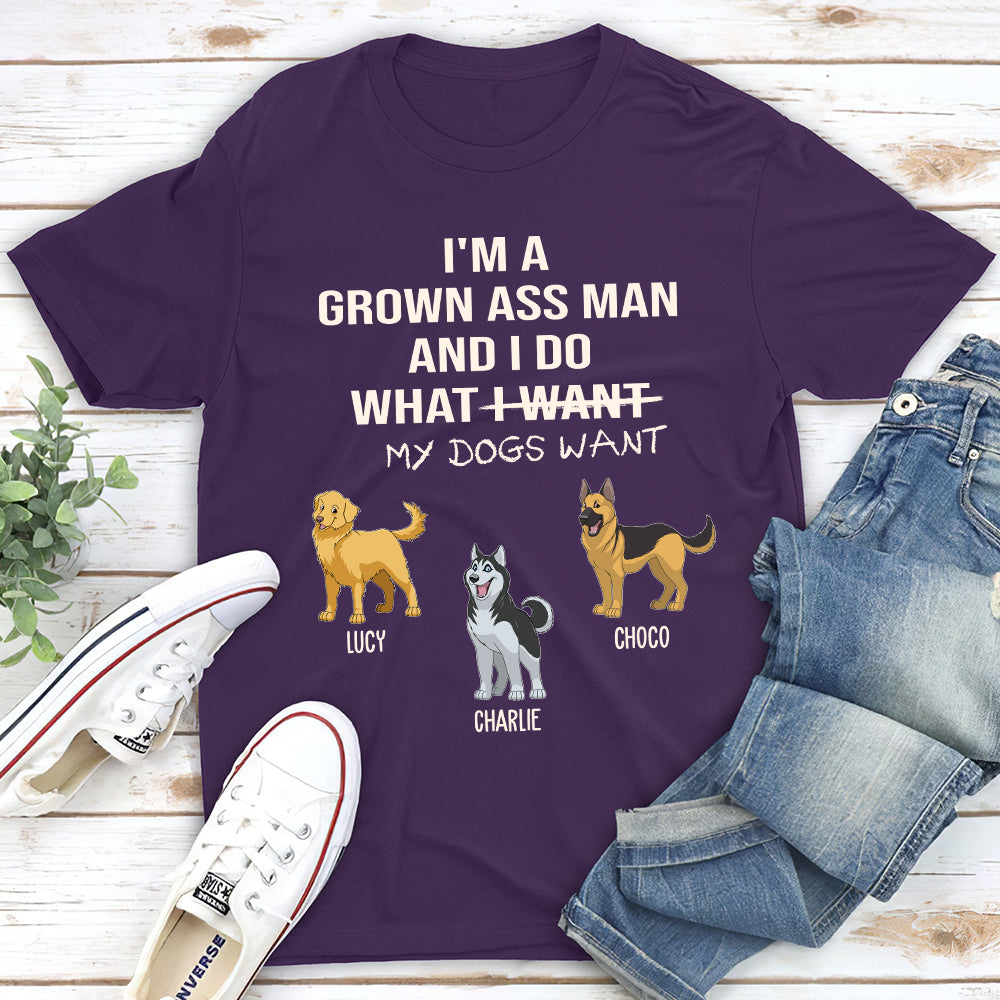 What My Dog Wants - Personalized Custom Unisex 5.3 oz T-shirt for Pet Lovers