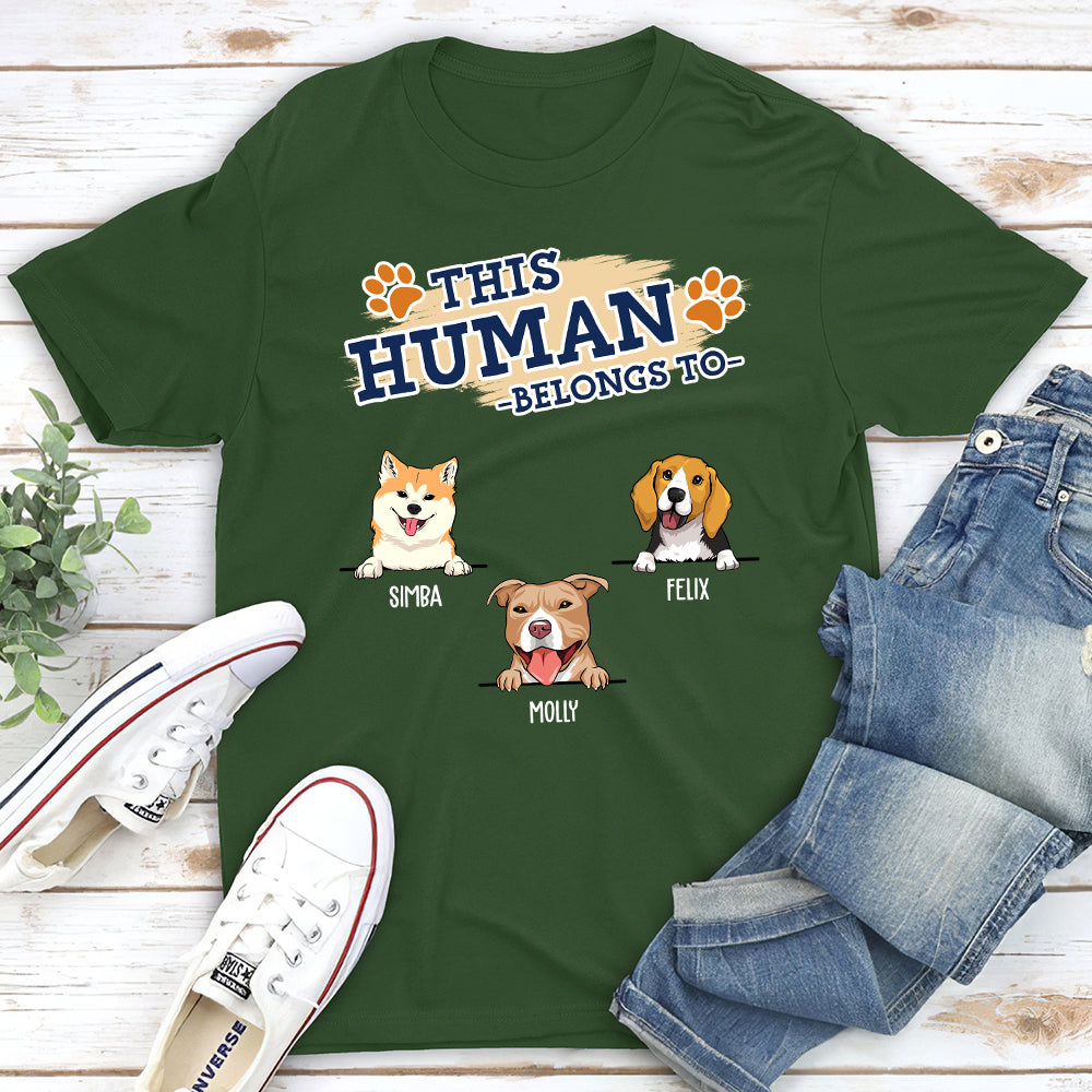 The Human 2 - Personalized Custom Unisex 5.3 oz T-shirt for Pet Lovers