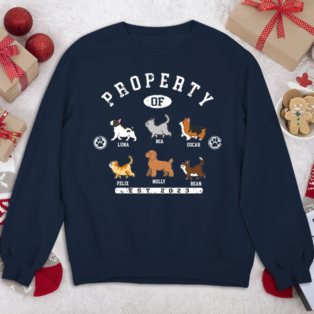 Pet Property - Customizable Personalized Unisex 8.0 oz Sweatshirt for Pet Lovers