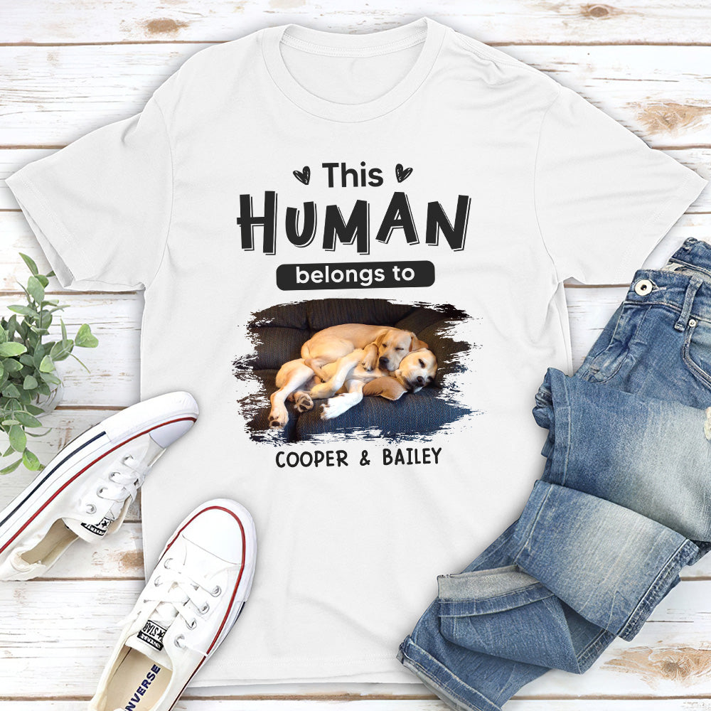 Belongs To Pets - Personalized Custom Unisex 5.3 oz T-shirt for Pet Lovers