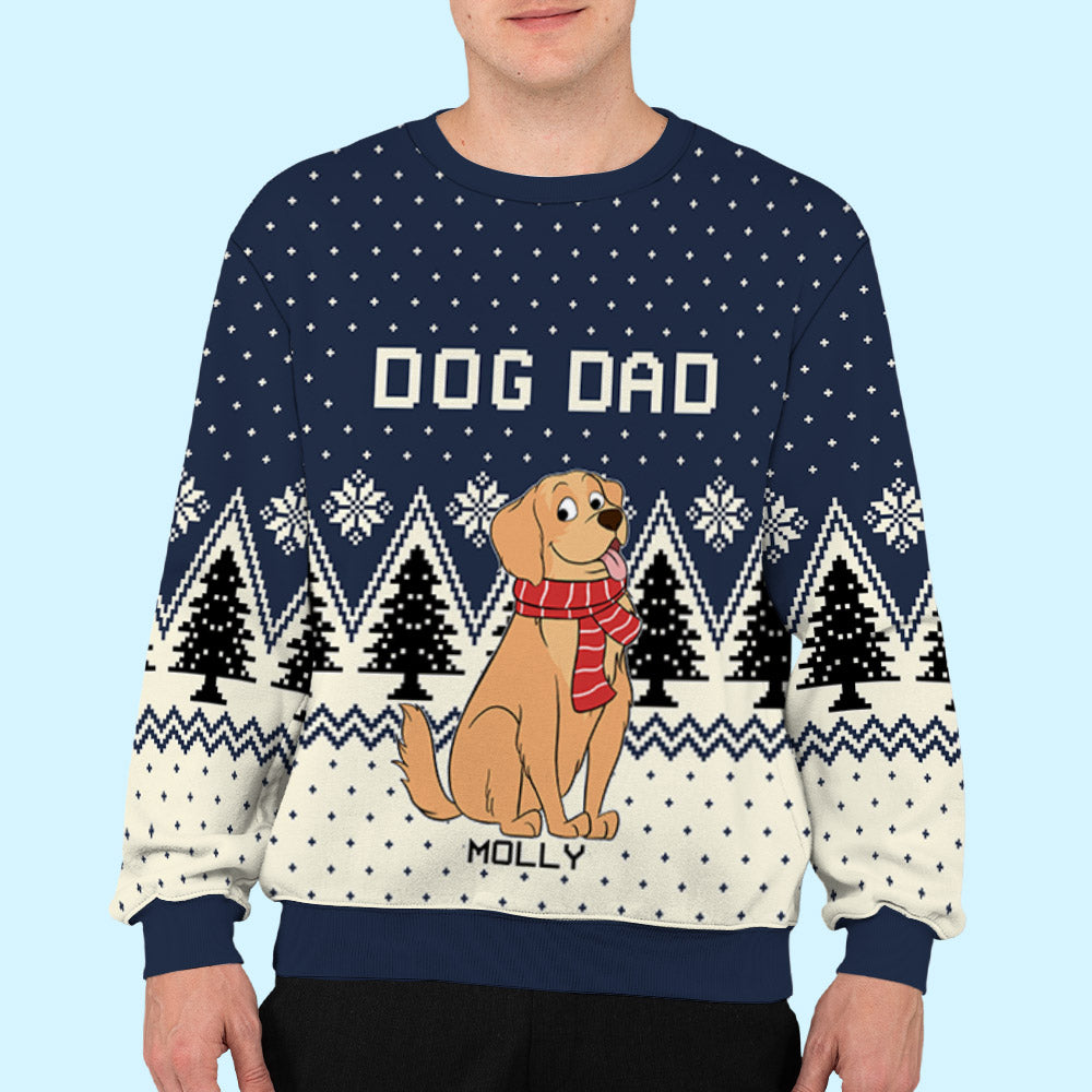 Pet Parents - Customizable All-Over Print Unisex 8.8 oz Personalized Sweatshirt for Pet Lovers