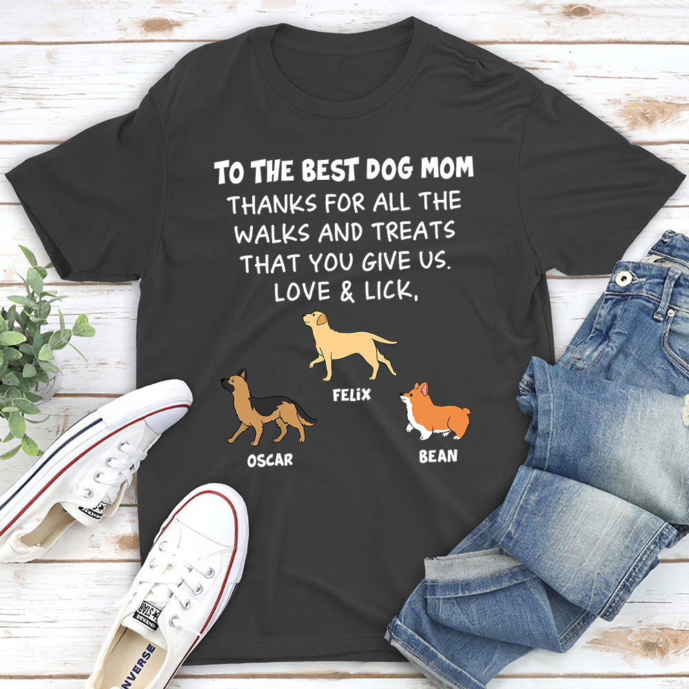 Walking Dog - Personalized Custom Unisex 5.3 oz T-shirt for Pet Lovers
