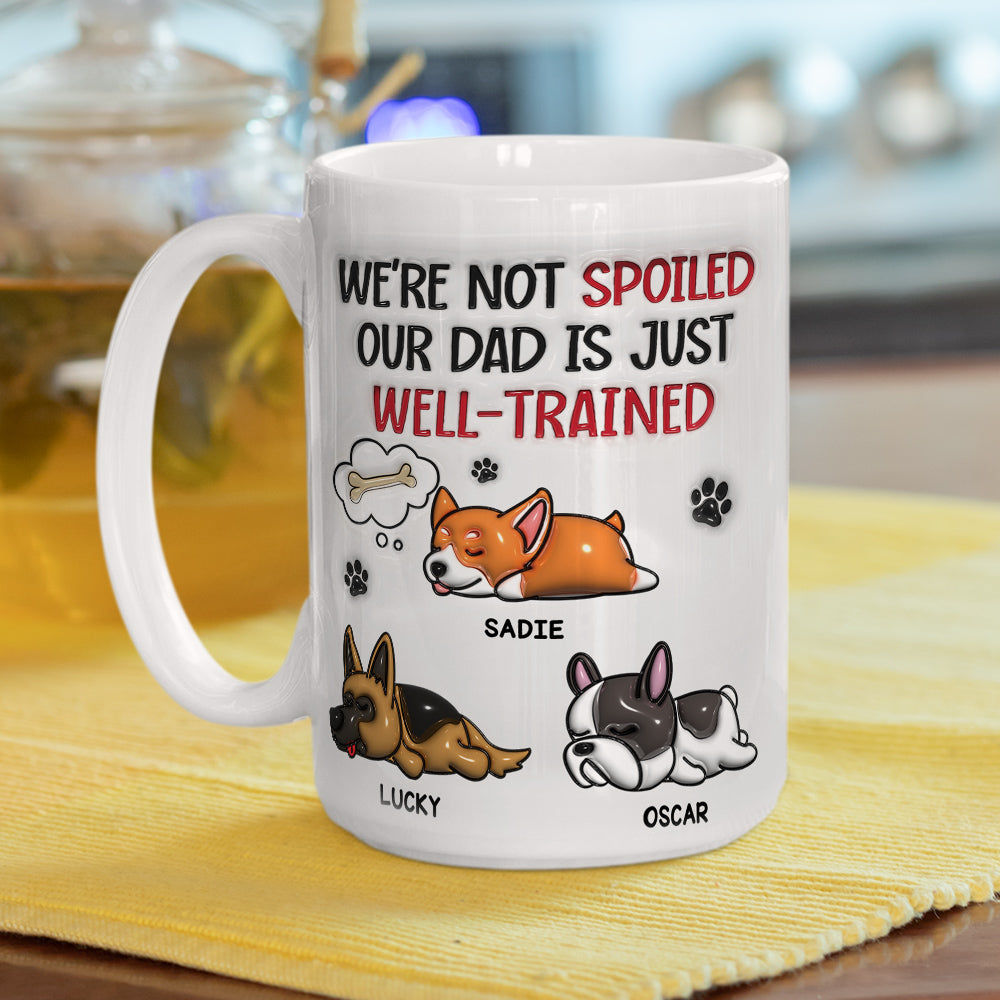 Well-Trained Personalized Custom 3D Inflated Effect Ceramic Mug in 11oz and 15oz Sizes