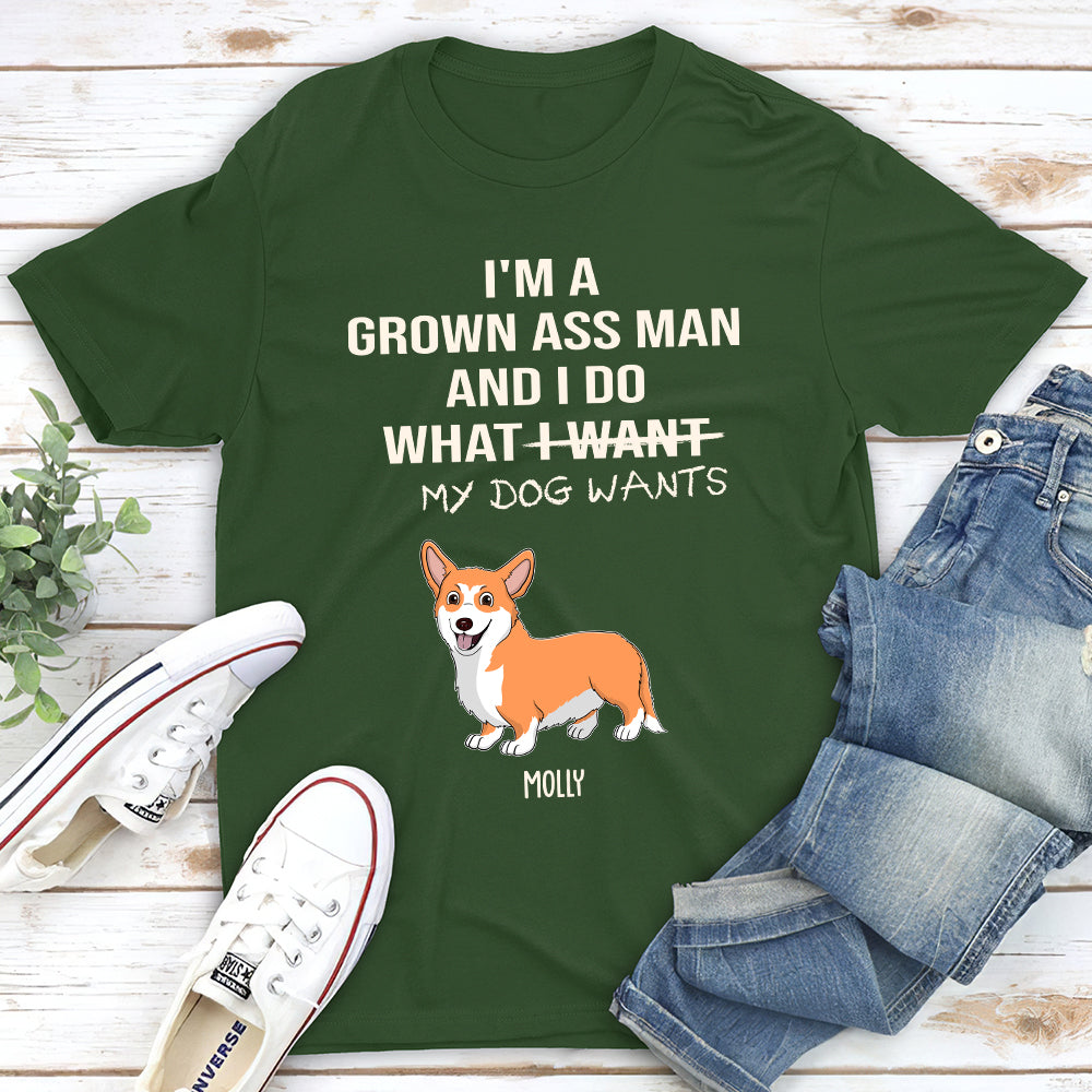 What My Dog Wants - Personalized Custom Unisex 5.3 oz T-shirt for Pet Lovers