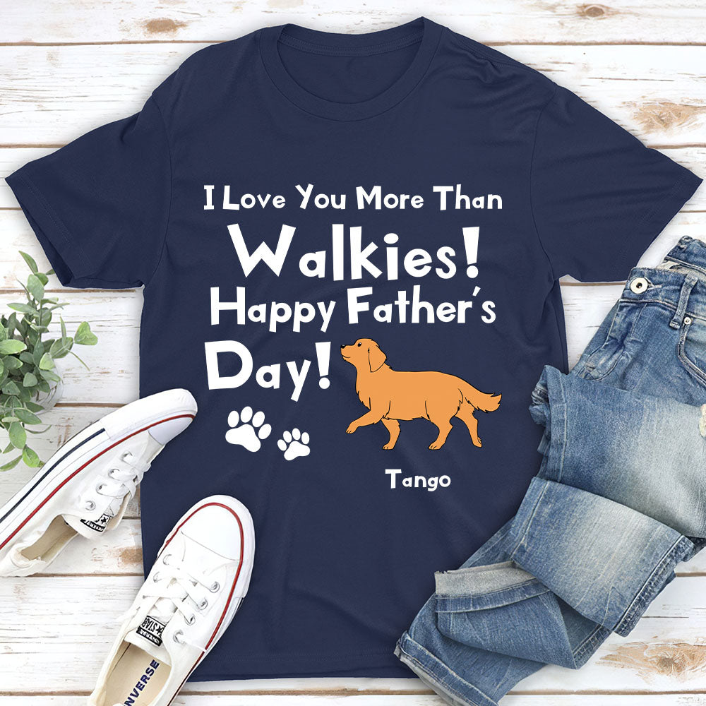 Love Walkies - Personalized Custom Unisex 5.3 oz T-shirt for Pet Lovers