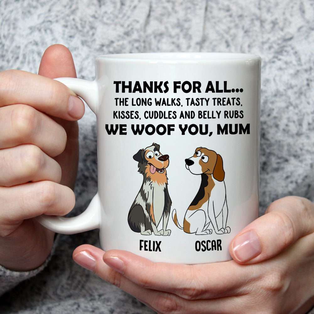 Thanks For All - Personalized Custom 11oz & 15oz Coffee Mug for Pet Lovers
