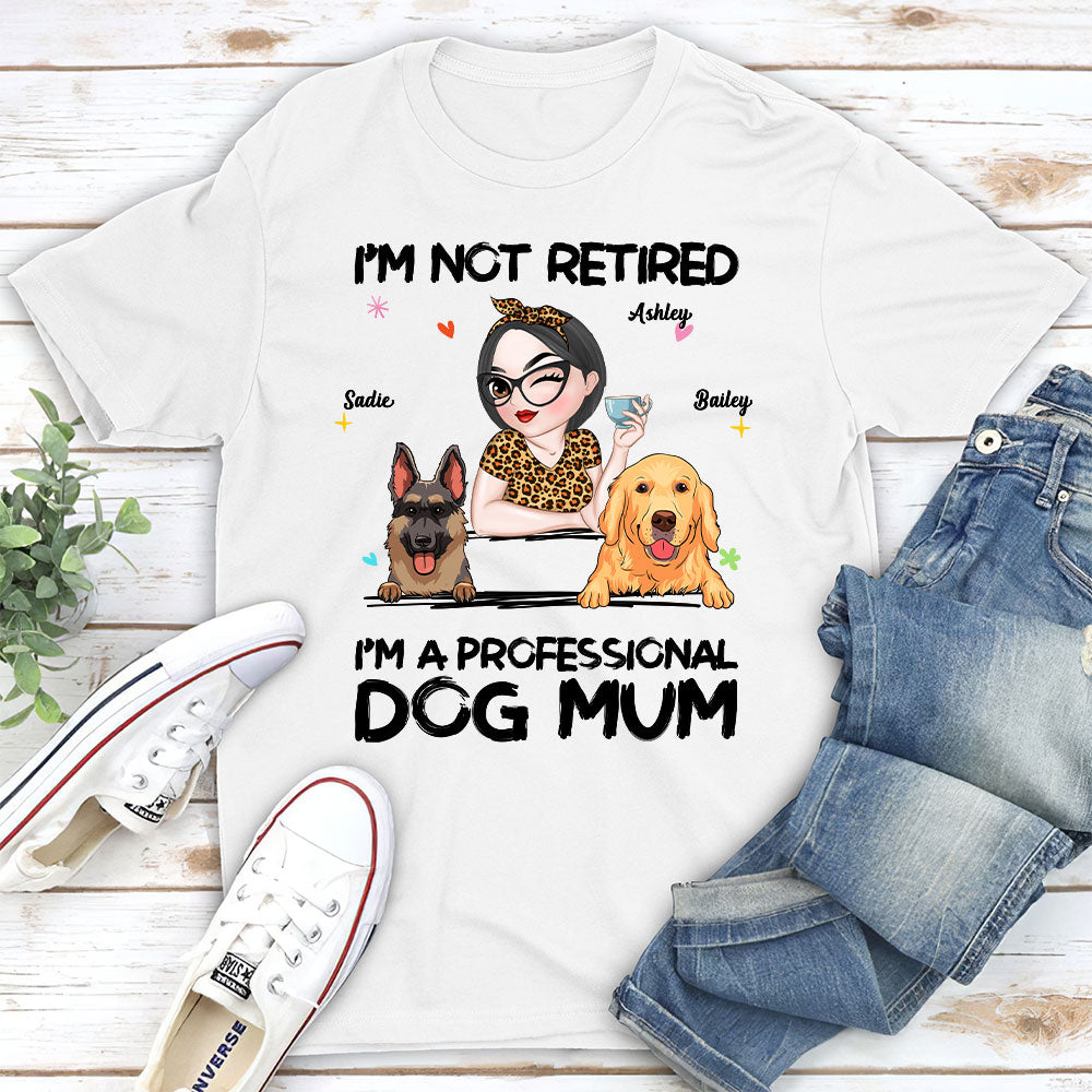 Exclusive Professional Dog Mom - Personalized Custom Unisex 5.3 oz T-Shirt for Pet Lovers