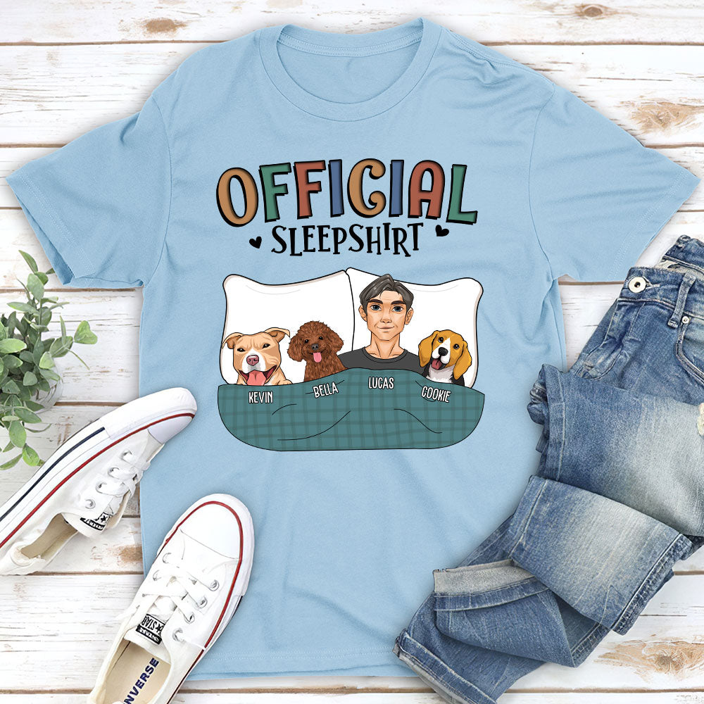 Official Personalized Custom Unisex Sleepshirt With Adorable Pets - 5.3 oz