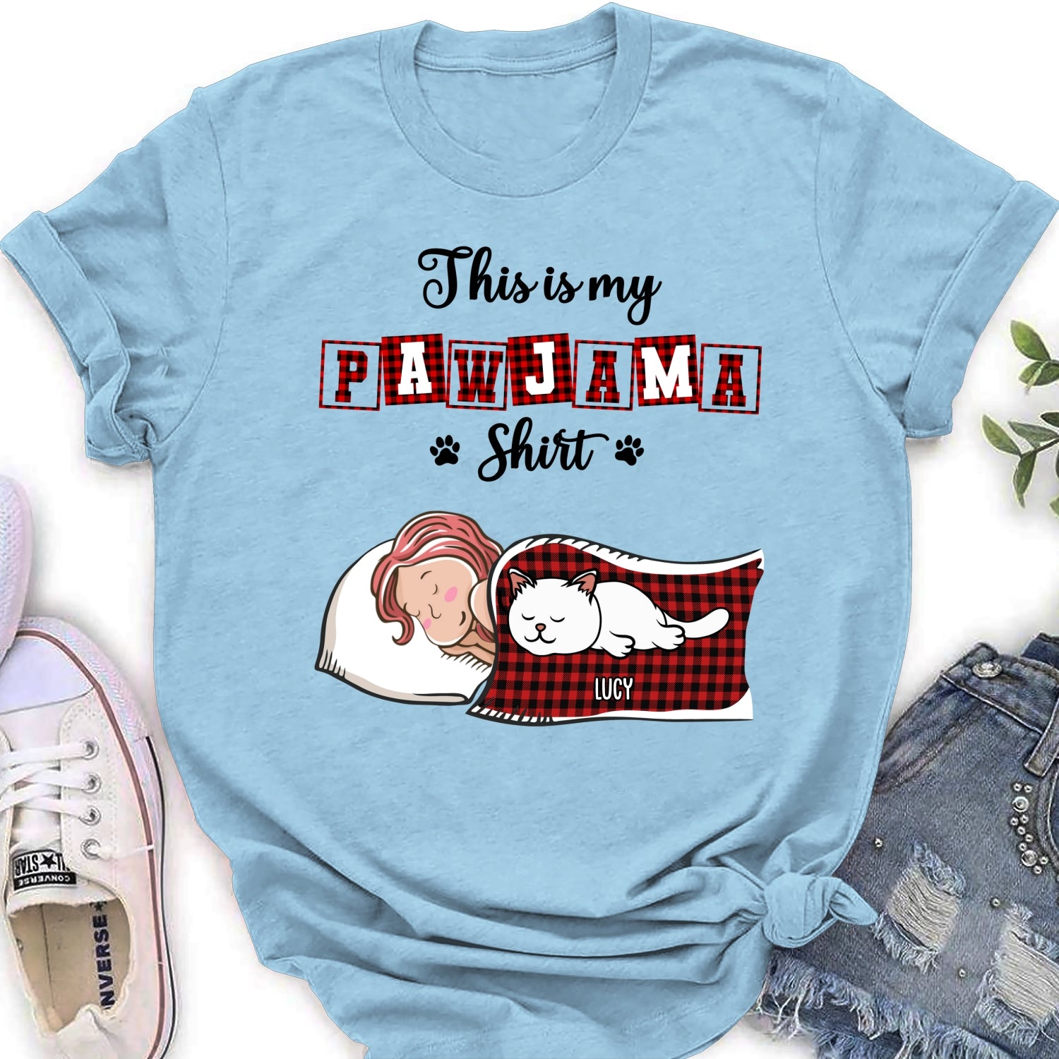 Ver Cat 2 Personalized Custom Women's Sleepshirt - The Perfect Pet Lover's T-Shirt