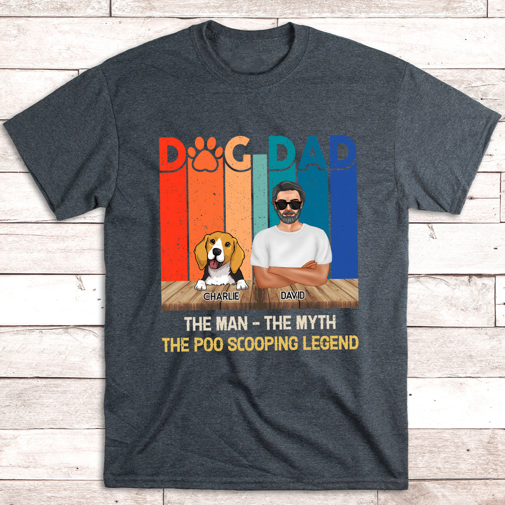 Dog Dad Man - Personalized Custom Unisex 5.3 oz T-shirt for Pet Lovers