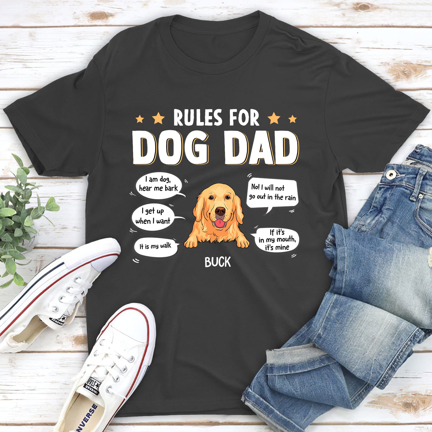 Unique Personalized Custom Unisex Rules For Dog Parent T-shirt