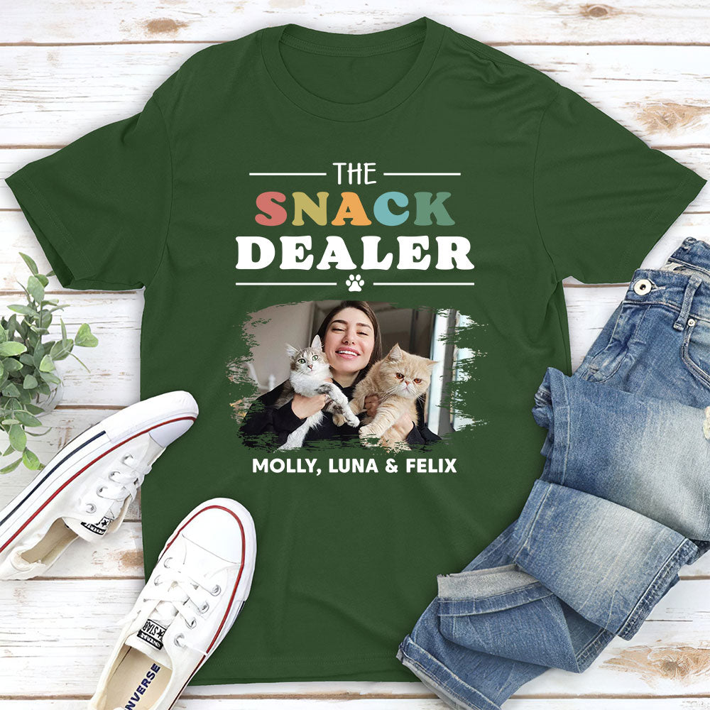 Customizable Personalized Unisex Pets Snack Dealer Photo T-shirt