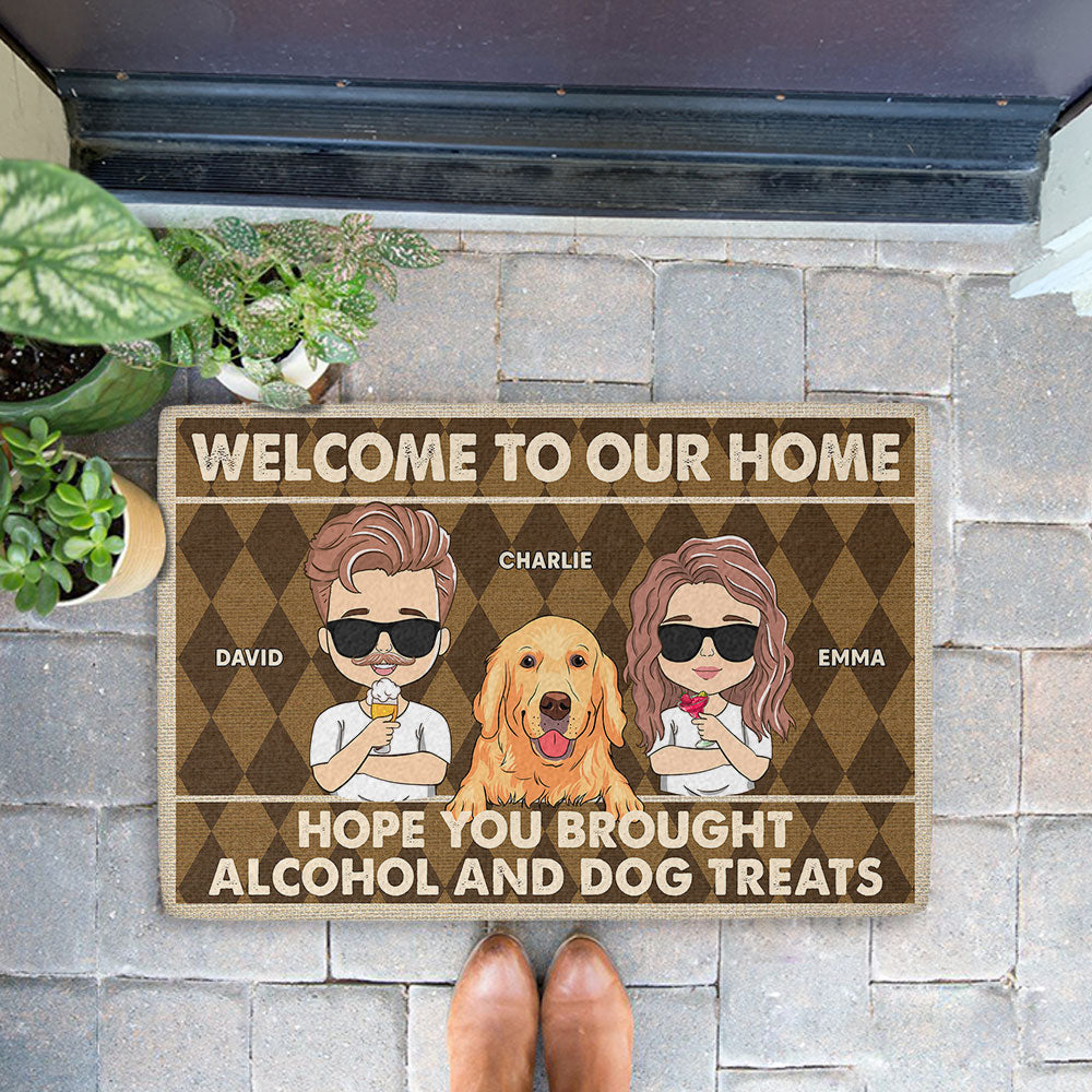 Hope You Brought - Personalized Custom Cat Picture Doormat for Pet Lovers
