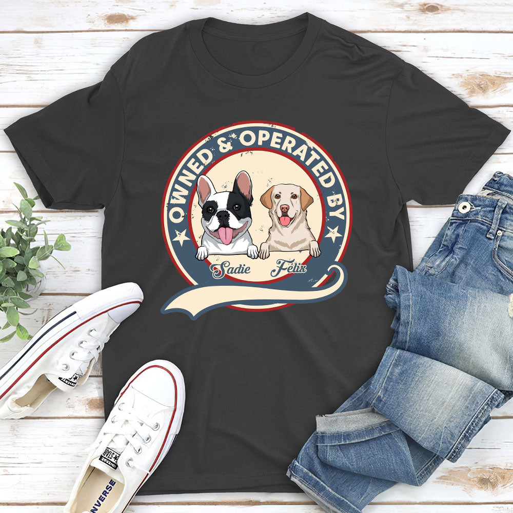 Owned Operated Logo - Personalized Custom Unisex 5.3 oz T-shirt for Pet Lovers