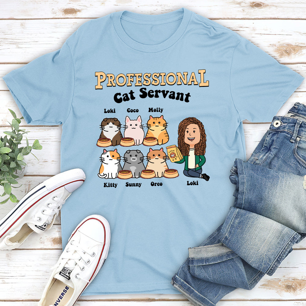 The Cat Servant - Personalized Custom Unisex 5.3 oz T-shirt for Pet Lovers
