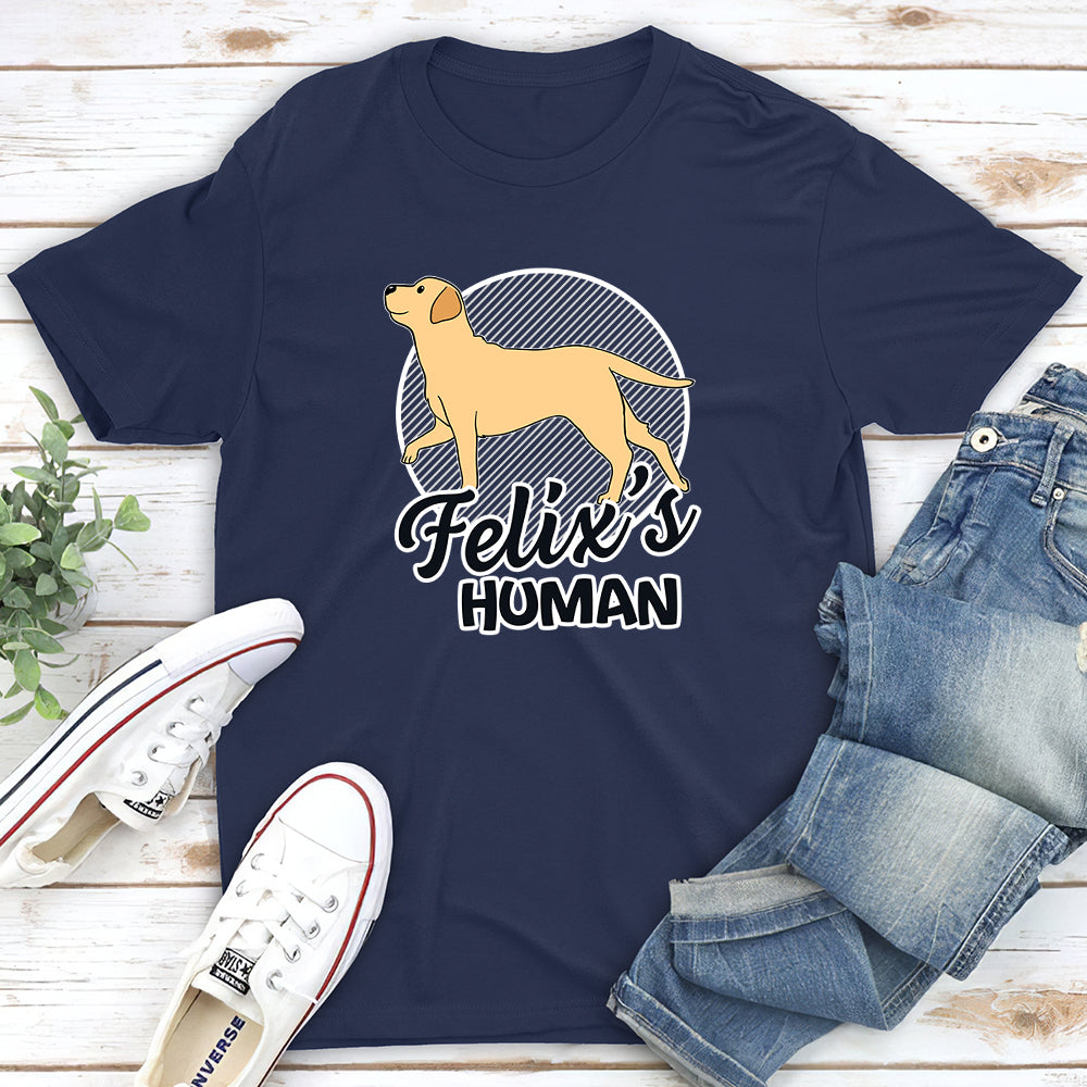 Dog's Human - Personalized Custom Unisex 5.3 oz T-shirt for Pet Lovers