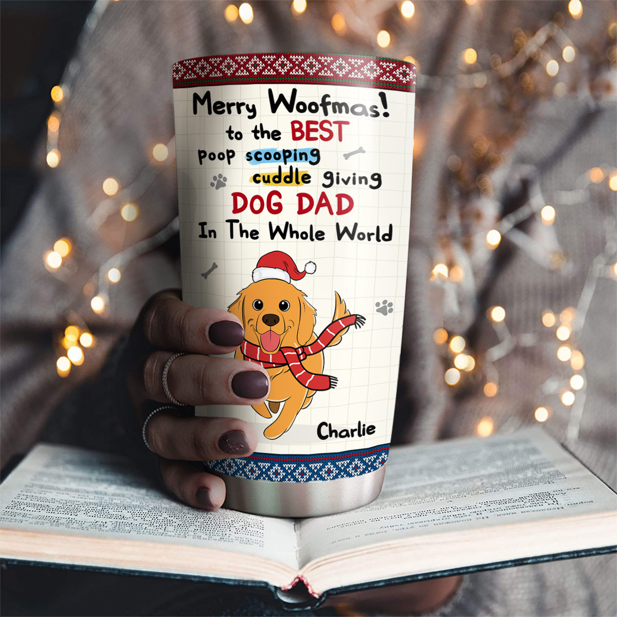 Merry Woofmas - Personalized Custom 20oz Stainless Steel Tumbler with Thousands of Cool Designs