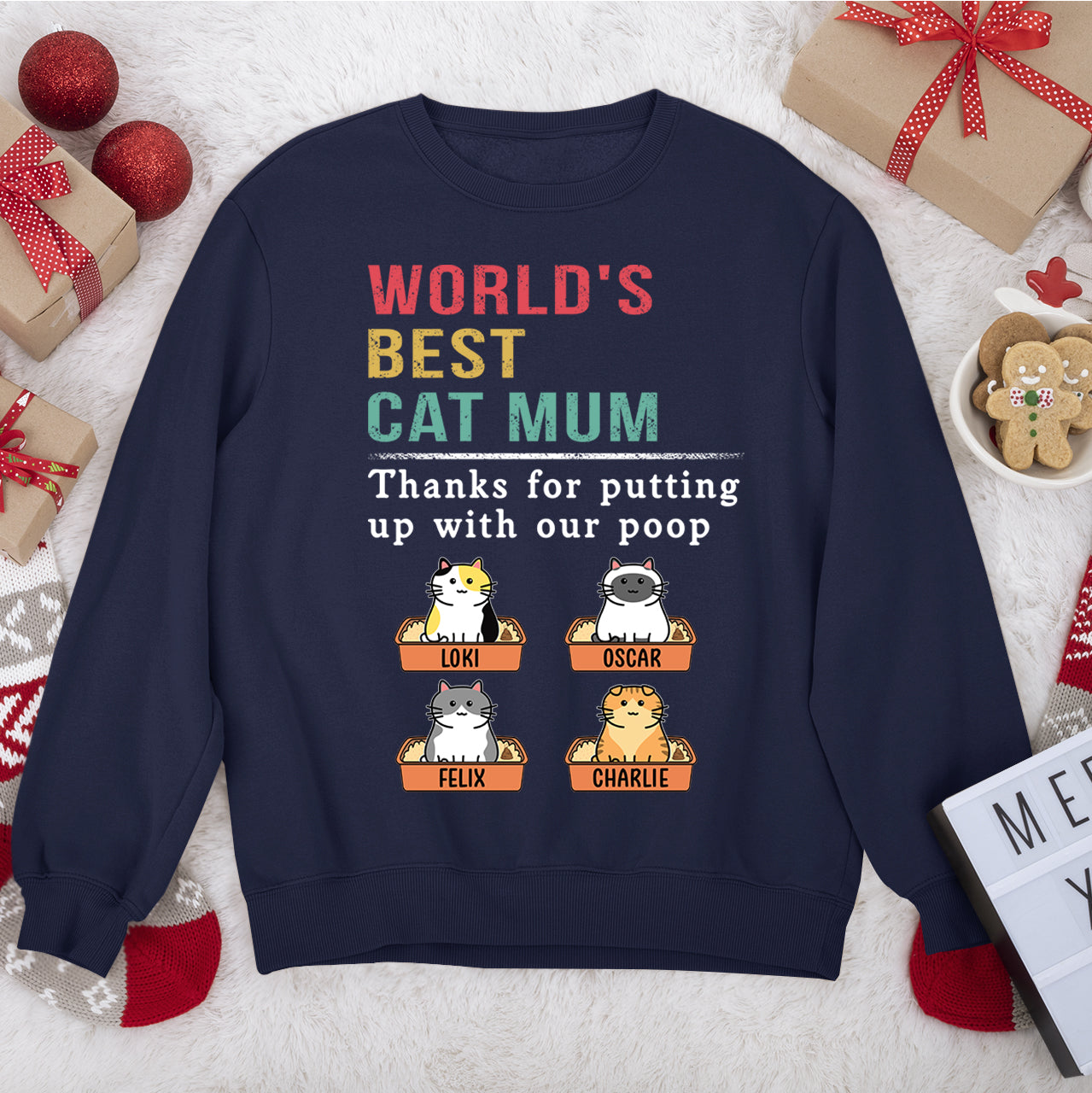 Putting Up With My Poop - Personalized Custom Unisex 8.0 oz Sweatshirt for Pet Lovers