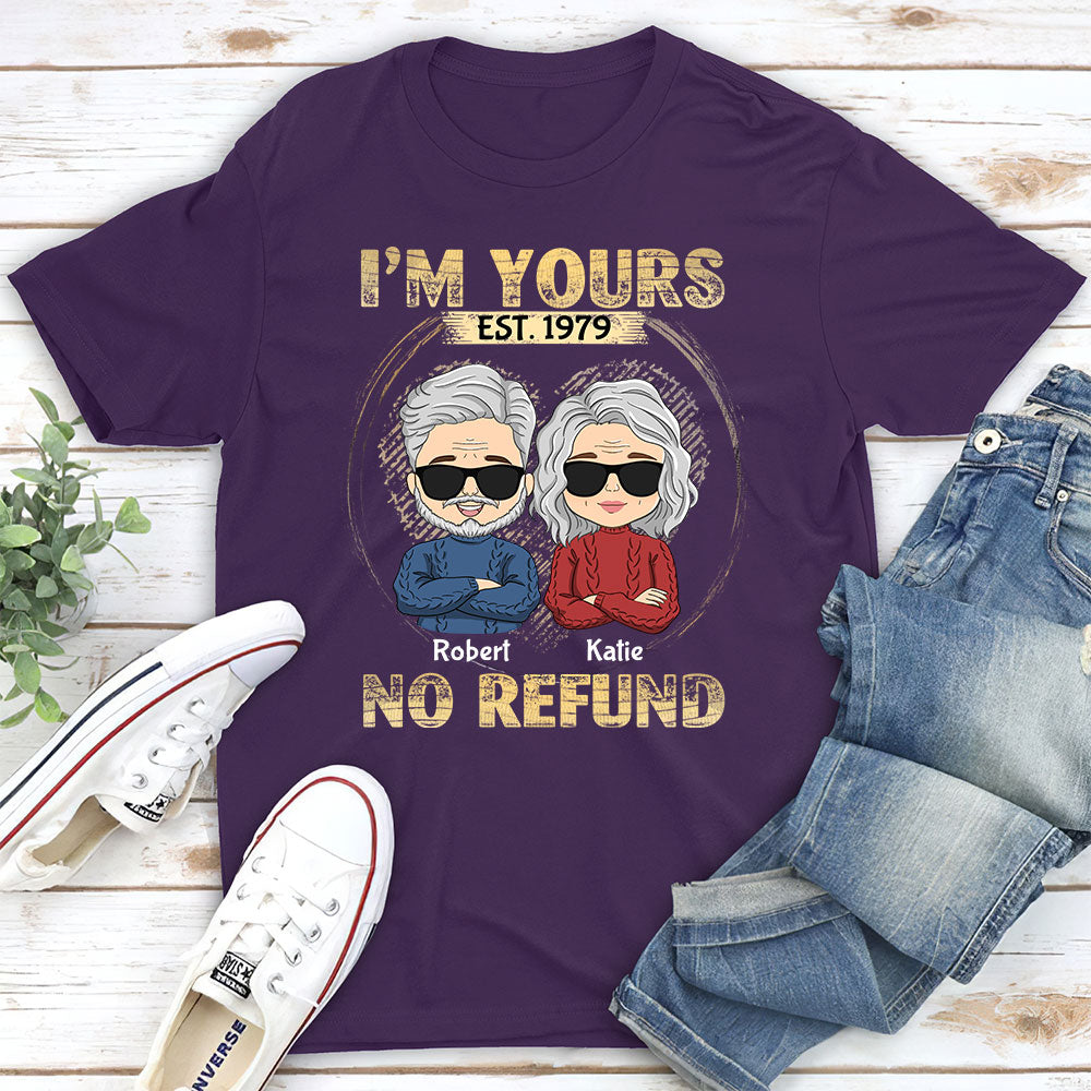 I'm Yours - No Refund - Personalized Custom Unisex 5.3 oz Classic Fit T-shirt for Everyday Wear
