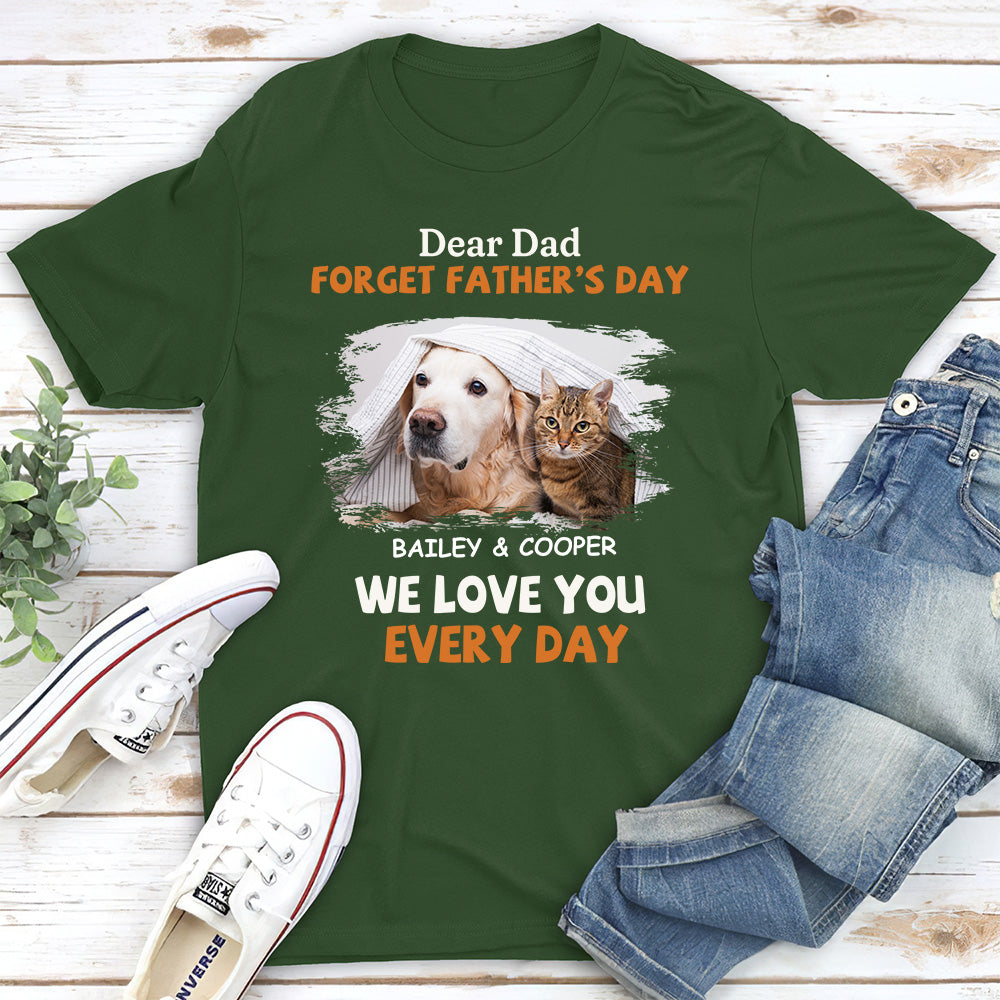 Daily Woof My Dad Version - Personalized Custom Unisex 5.3 oz T-shirt for Pet Lovers