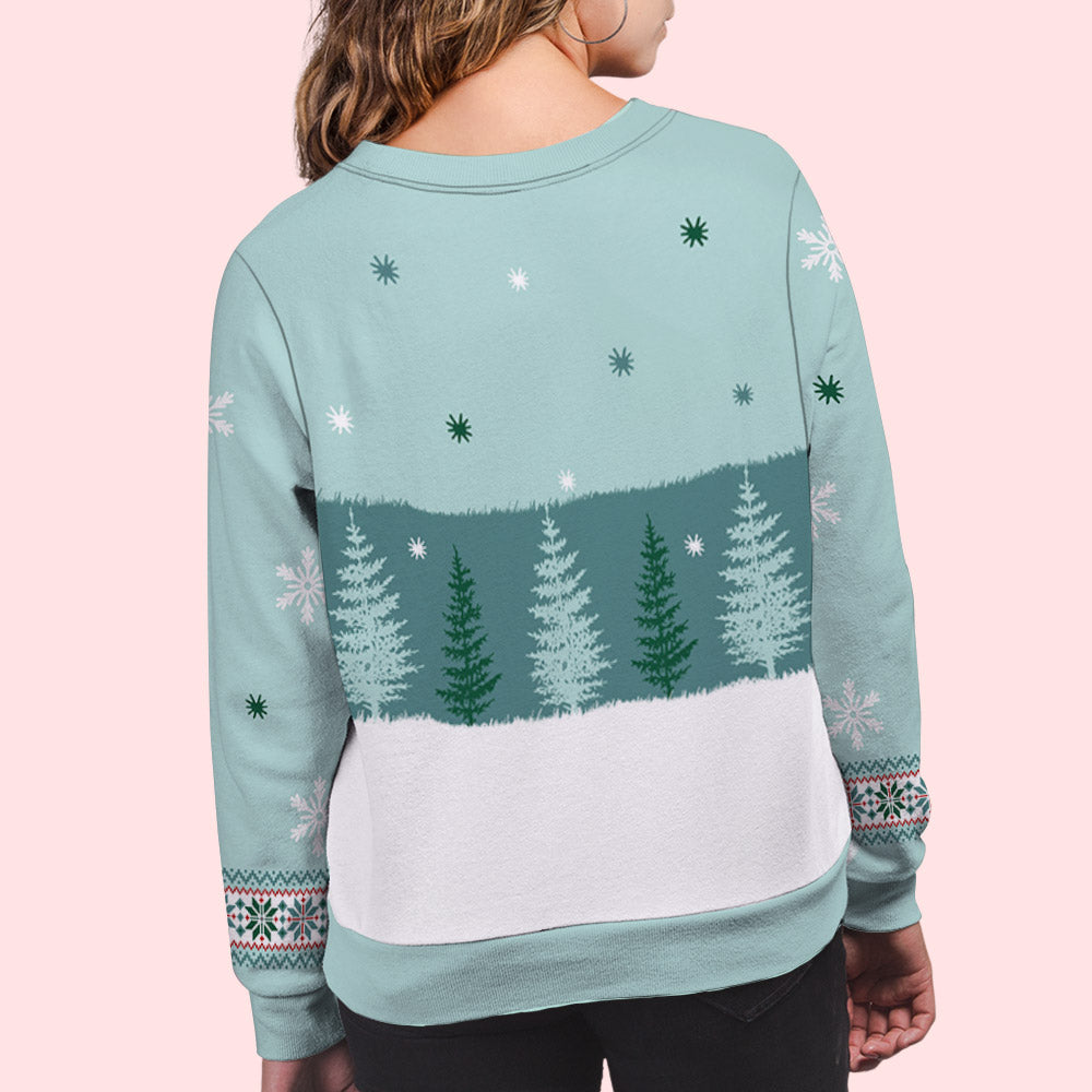 Fur Dad Forest - Personalized Custom All-Over-Print Unisex 8.8 oz Polyester Blend Sweatshirt
