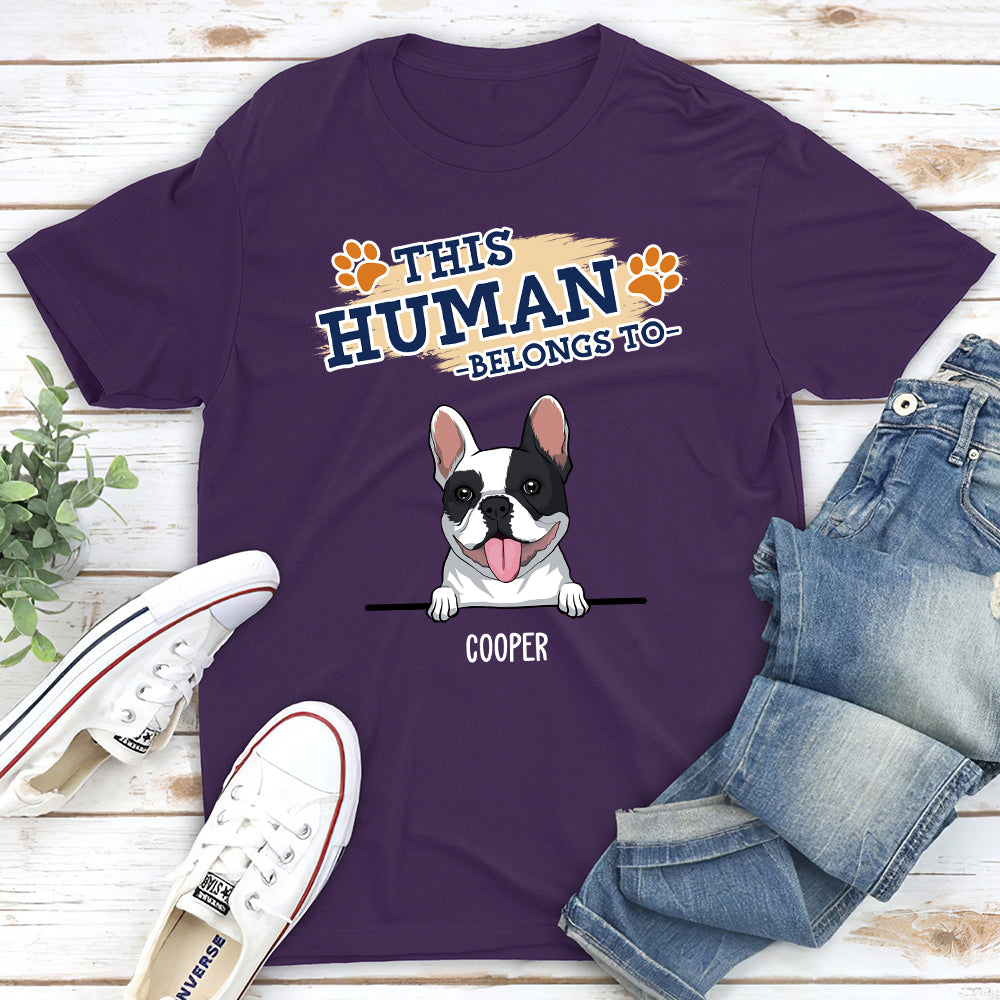 The Human 2 - Personalized Custom Unisex 5.3 oz T-shirt for Pet Lovers