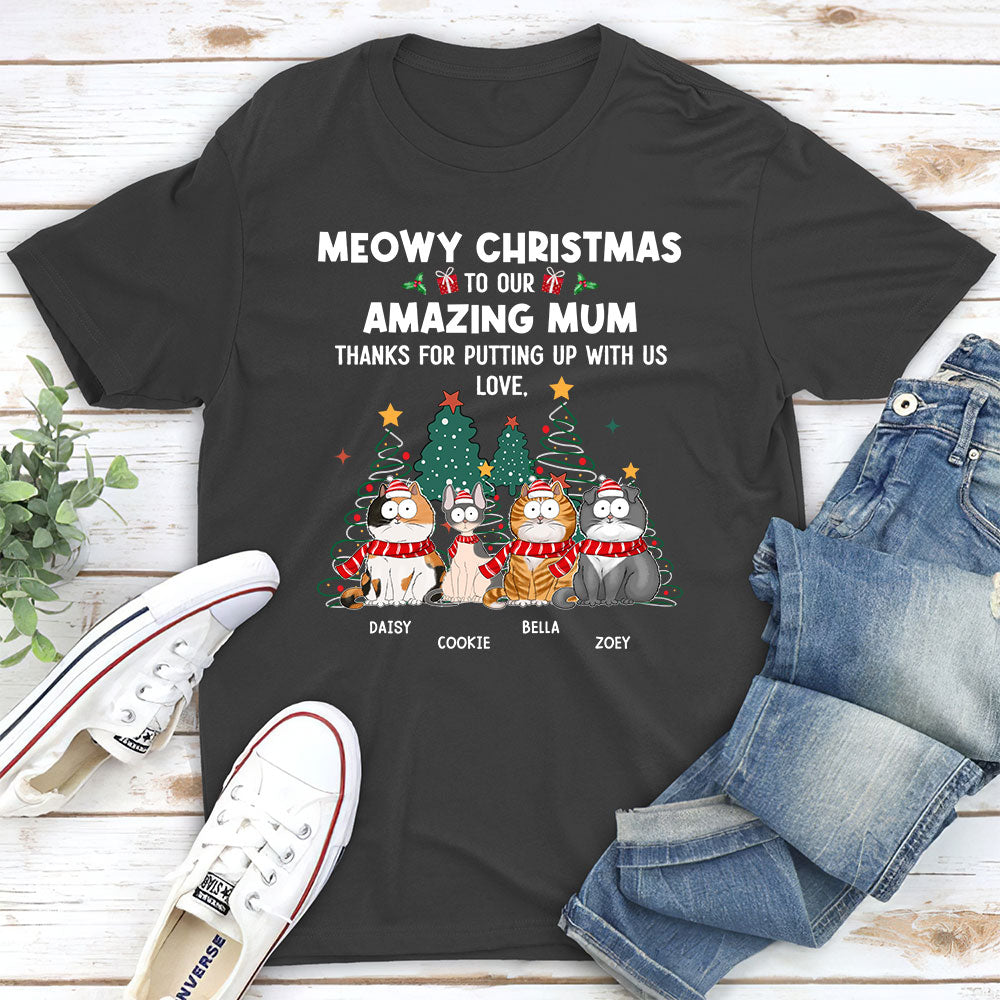 Putting Up With Us - Personalized Custom Unisex 5.3 oz T-shirt for Pet Lovers