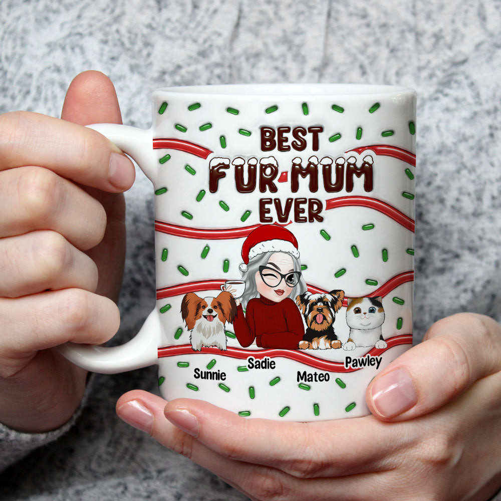 Best Personalized Custom 3D Inflated Effect Mug for Dog Moms and Dads - Ideal Pet - Themed Gift