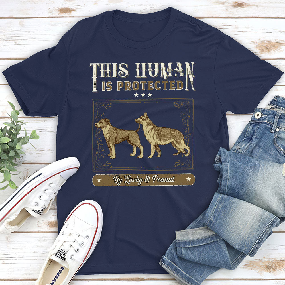 Vintage Dog Protected Personalized Custom Unisex 5.3 oz T-shirt for Pet Lovers