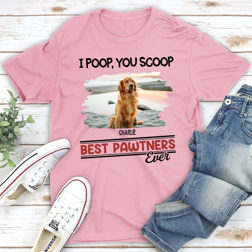 Best Pawtners Ever - Customizable Personalized Unisex 5.3 oz T-shirt for Pet Lovers