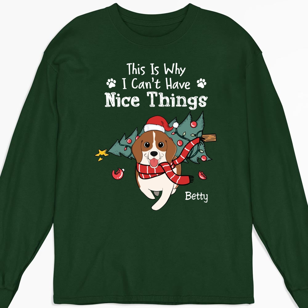 The Reason Is Here - Personalized Custom Unisex 6.0 oz Long Sleeve T-Shirt for Pet Lovers