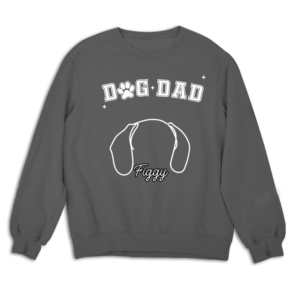 Dog Dad Mom Line - Personalized Custom Unisex 8.0 oz Sweatshirt for Pet Lovers