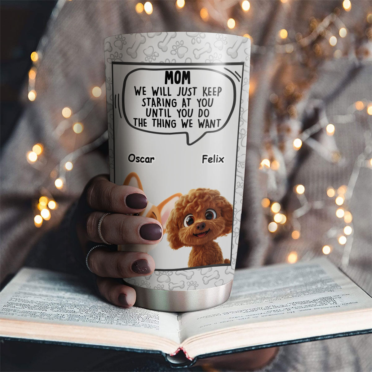 I Will Just Keep Staring - Personalized Custom 20oz Stainless Steel Tumbler with Double-Walled Vacuum Insulation